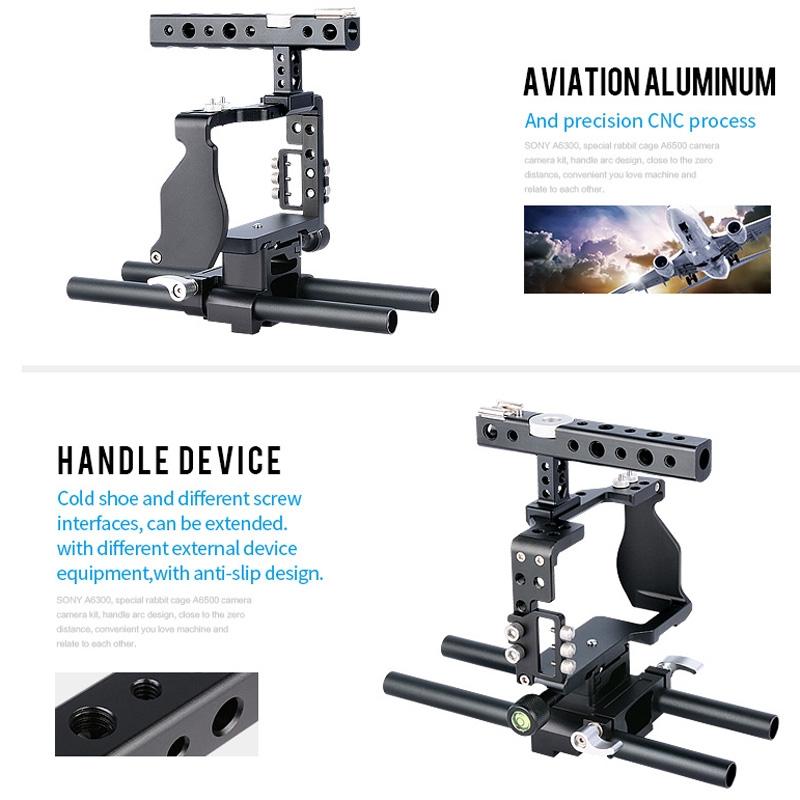 Sony A6000 / A6300 / A6500 / A6400 Camera Stabilizer Cage | Black