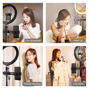 10.2" RGBW LED Ring Light Kit with Tripod and Phone Mount