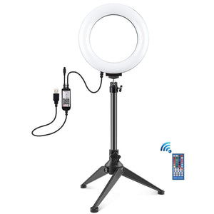 6.2" RGBW LED Ring Light with Tripod & Remote Control
