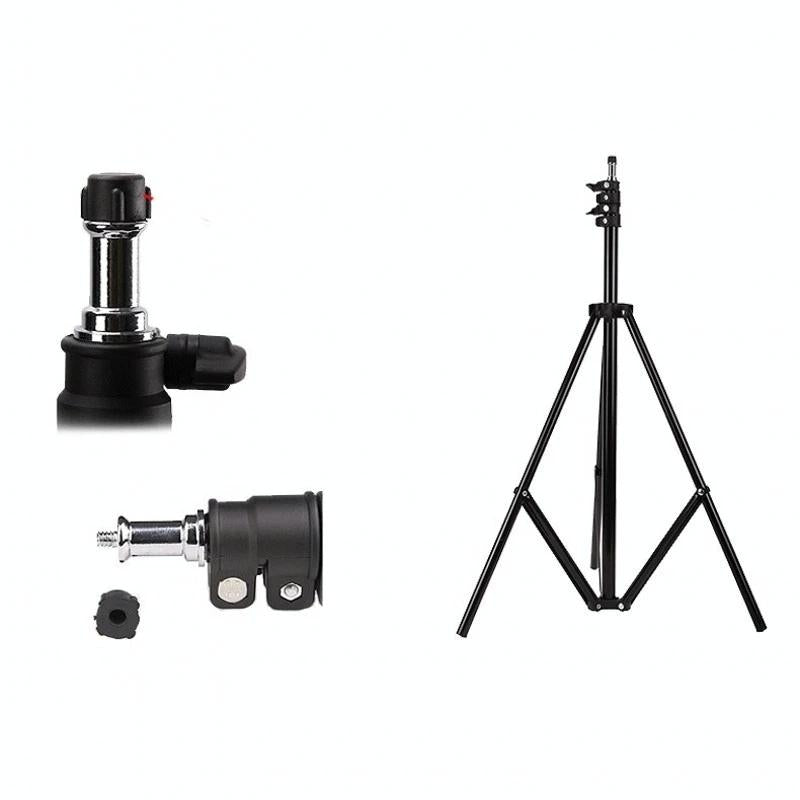 Aluminum Light Stand for Studio Flash | 1.9M Height | Black