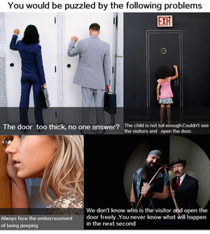 4.3" Security Camera Door Peephole | One-Key Watch | Black