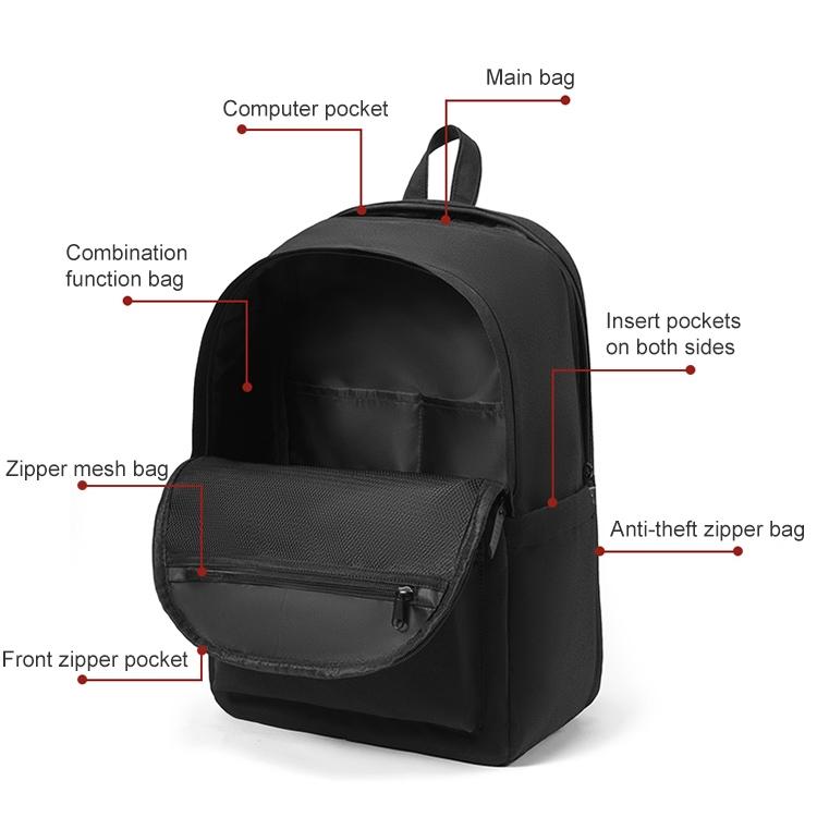 Multifunctional Oxford Laptop Backpack | CXS-8106 | Black