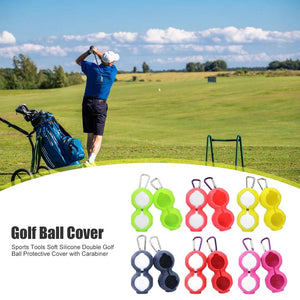 2-Pack Golf Silicone Double-Ball Protection Sleeves | Black