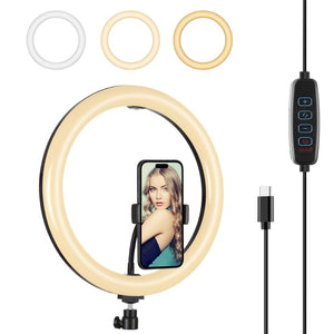 11.8" Dual Colour LED Ring Light with Phone Clamp | 3 Modes