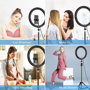 11.8" Dual Colour LED Ring Light with Phone Clamp | 3 Modes