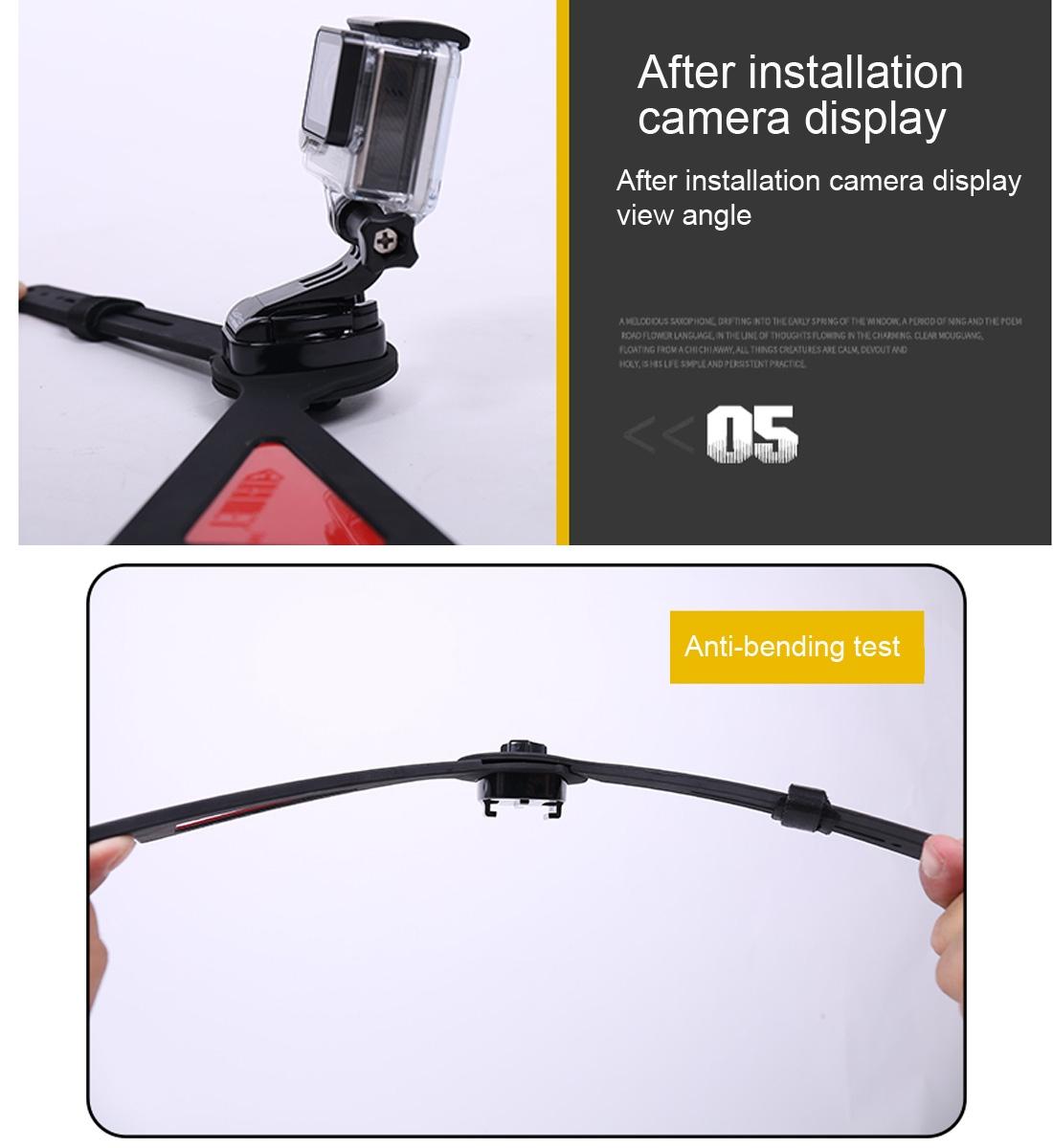360° Selfie Mount for Action Cameras with Flex Clamp