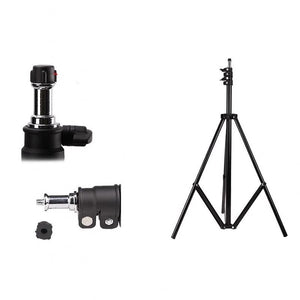 Aluminum Light Stand for Studio Flash | 2.8M Height | Black