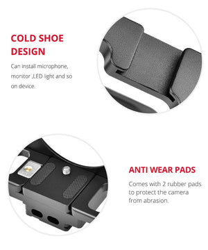 Video Camera Cage Stabilizer | With Handle & Rail Rod | For Nikon Z6 / Z7