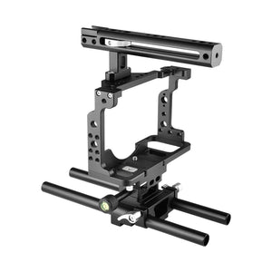 Video Camera Cage Stabilizer | With Handle & Rail Rod | For Nikon Z6 / Z7