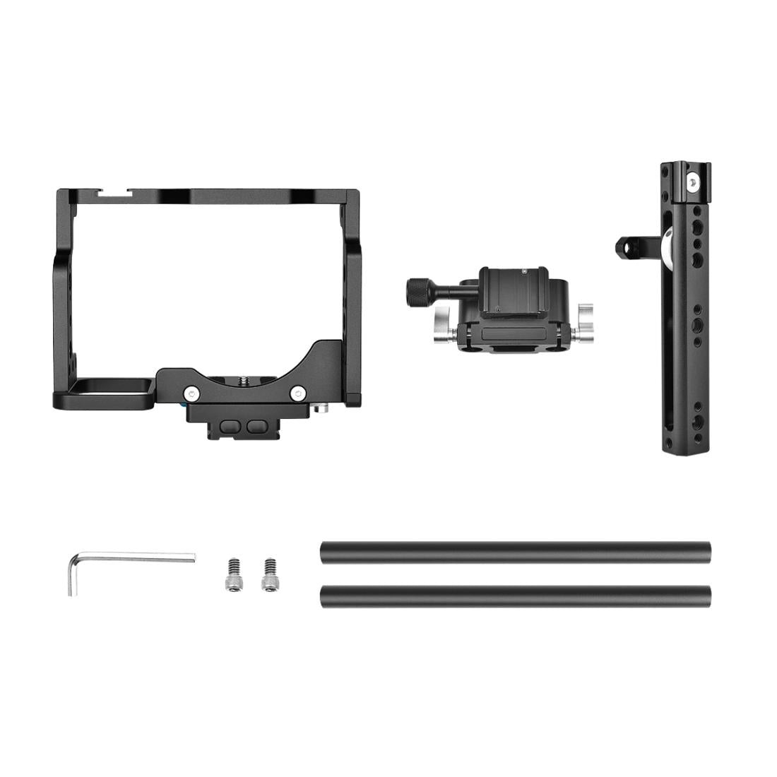 Video Camera Cage Stabilizer | With Handle & Rail Rod | For Nikon Z6 / Z7