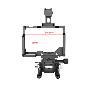 Video Camera Cage Stabilizer | With Handle & Rail Rod | For Nikon Z6 / Z7