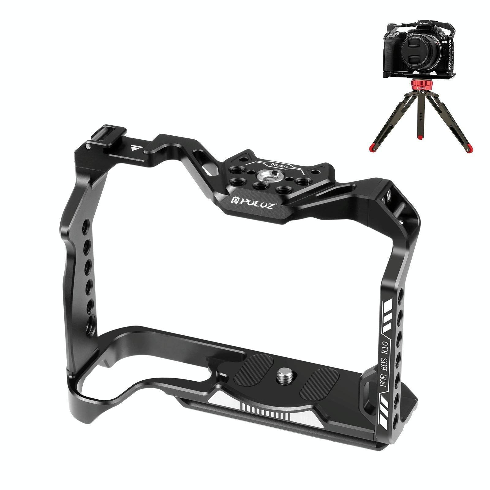 Metal Camera Cage for Canon EOS R10 | Stabilizer Rig | Black