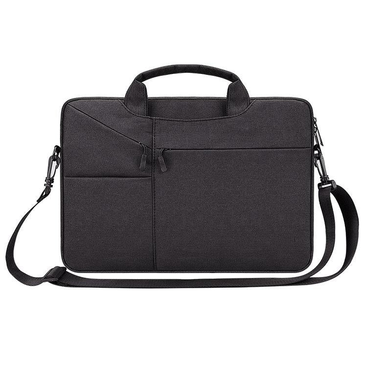 13.3 Inch Laptop Handbag | With Hidden Strap & Suitcase Belt | Waterproof & Tear-Resistant | Black
