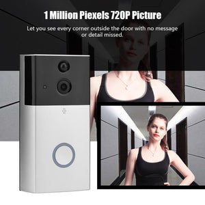 HD 720P Security Camera | Smart Wifi Video Doorbell | Intercom | TF Card | Infrared Night Vision | Motion Detection | App for iOS & Android