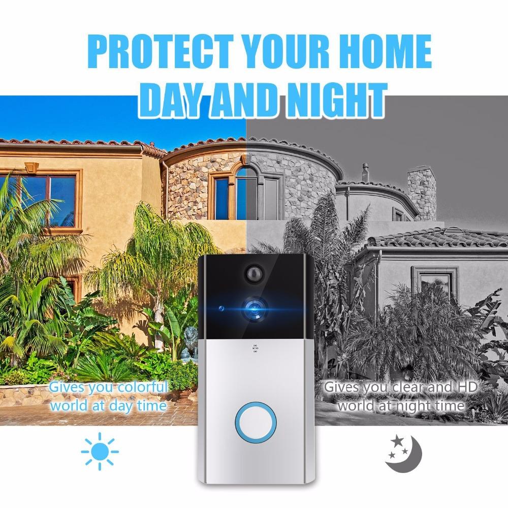 HD 720P Security Camera | Smart Wifi Video Doorbell | Intercom | TF Card | Infrared Night Vision | Motion Detection | App for iOS & Android