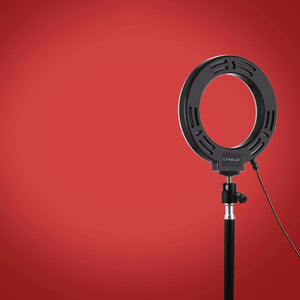 USB 10 Modes 8 Colour LED Ring Light with Tripod Mount | 6.2 - Inch Diameter
