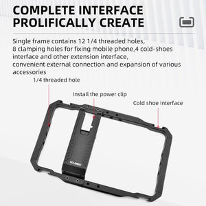 Vlogging Smartphone Video Rig | Metal Cage in Black