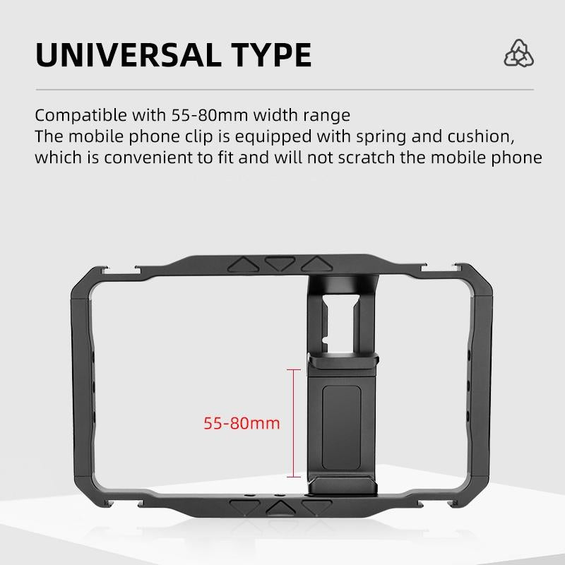 Vlogging Smartphone Video Rig | Metal Cage in Black