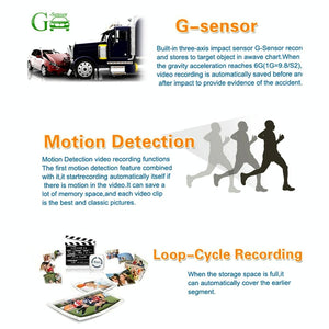 Full HD 1080P Car DVR Camera | With 2.45" IPS Screen & 170° Wide Angle View