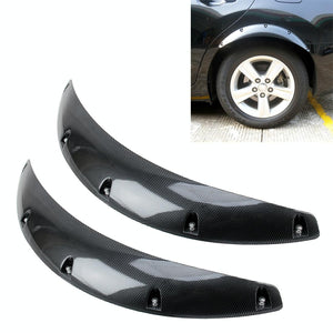 2 Pcs 58cm Car Stickers | Rubber Round Arc Strips | Fender Flares Wheel Eyebrow Decal Sticker | Black