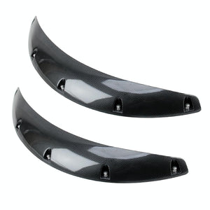 2 Pcs 58cm Car Stickers | Rubber Round Arc Strips | Fender Flares Wheel Eyebrow Decal Sticker | Black