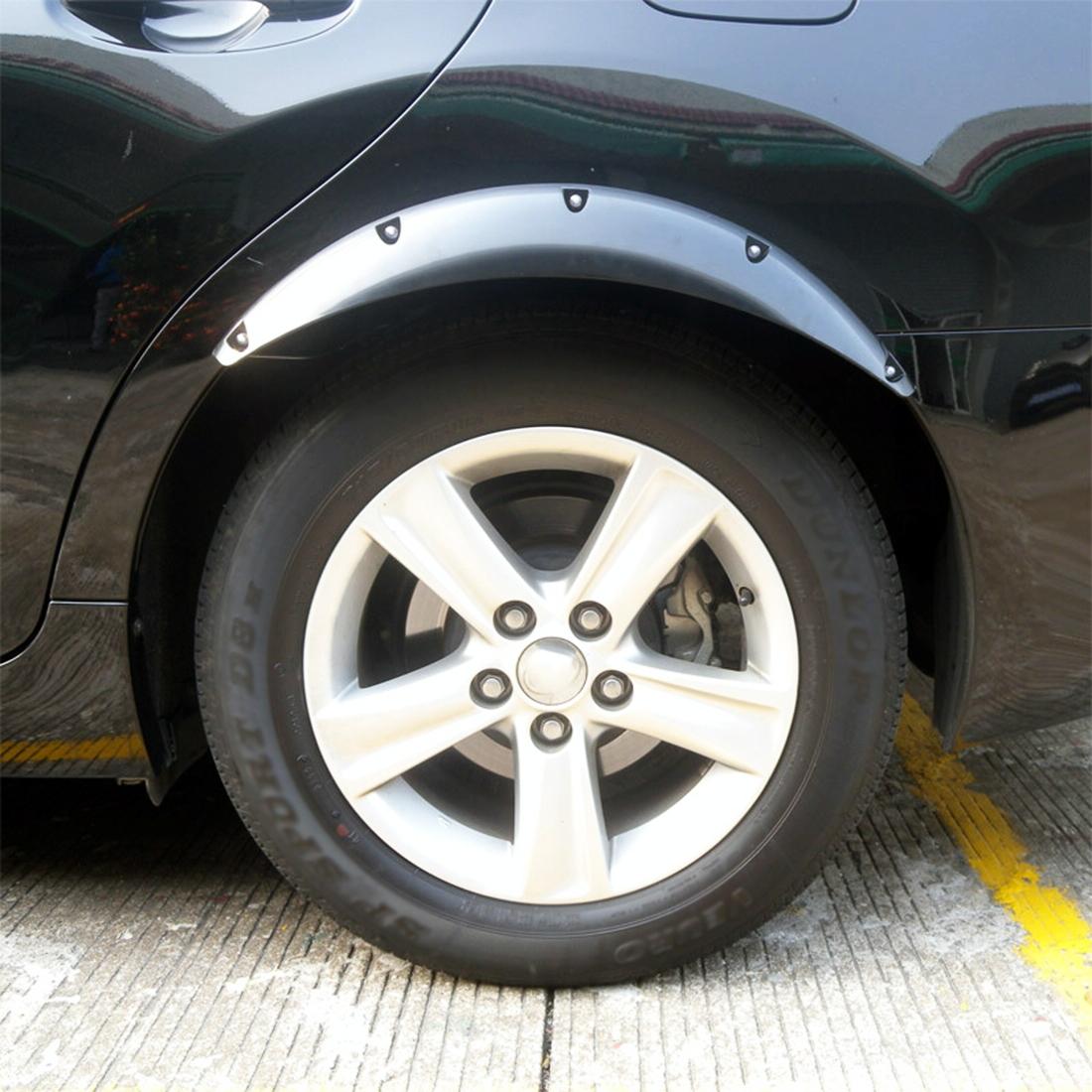 2 Pcs 58cm Car Stickers | Rubber Round Arc Strips | Fender Flares Wheel Eyebrow Decal Sticker | Black