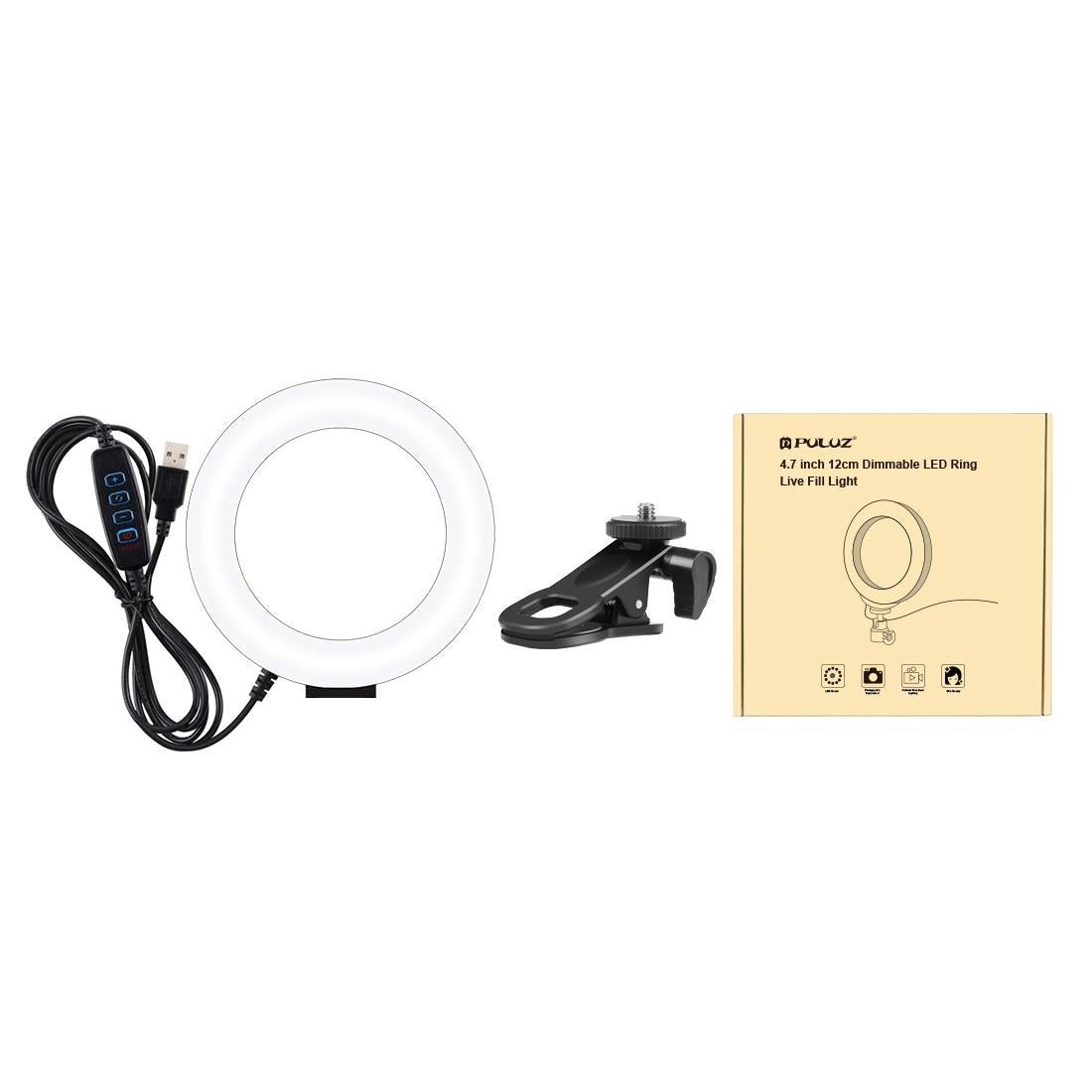 USB Ring Selfie Light with Dual Colour Temperature & 3 Modes | 4.7 - Inch