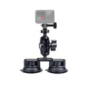 Universal Dual Suction Cup Mount for Action Cameras & Smartphones