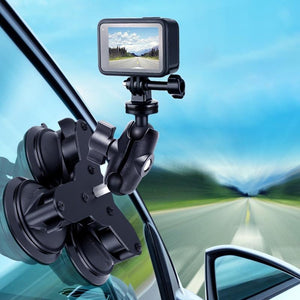 Universal Dual Suction Cup Mount for Action Cameras & Smartphones