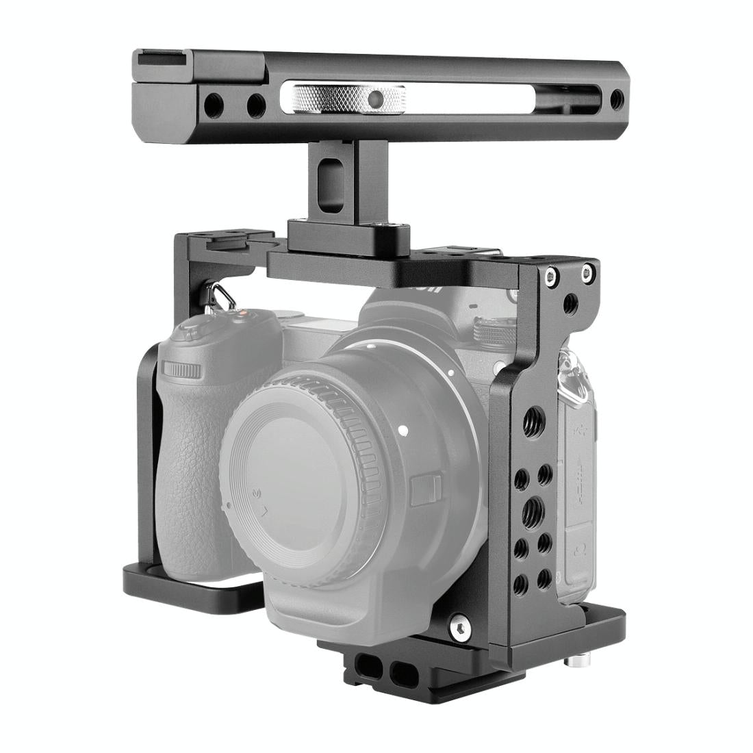 Video Camera Cage Stabilizer with Handle for Nikon Z6 / Z7 | Black