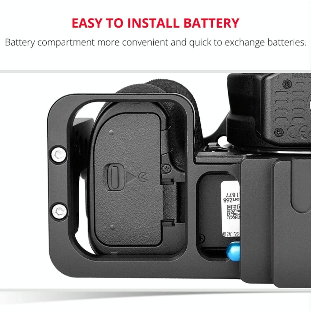 Video Camera Cage Stabilizer with Handle for Nikon Z6 / Z7 | Black