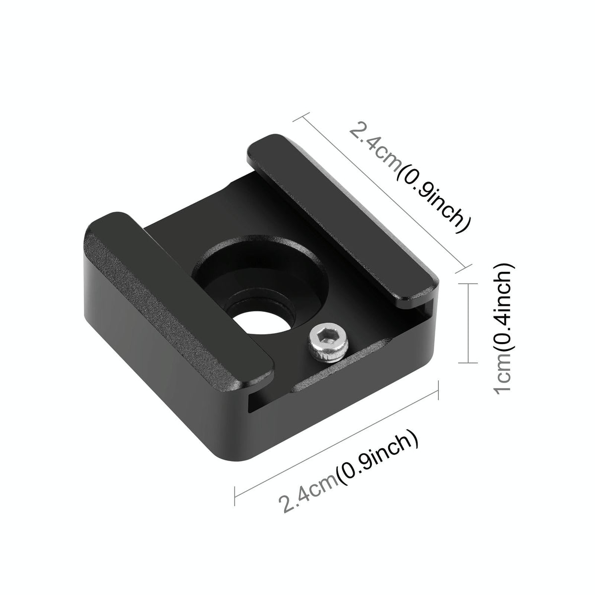 Aluminum Cold Shoe Mount | Microphone or Flash Light | Black
