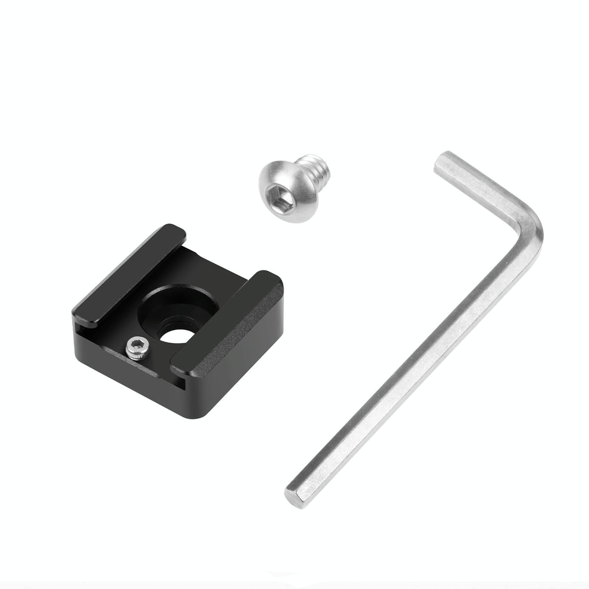 Aluminum Cold Shoe Mount | Microphone or Flash Light | Black