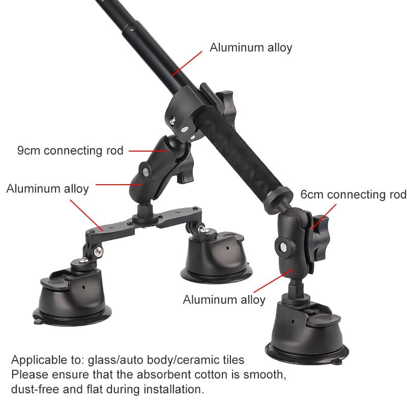 Selfie Stick Kit with Dual Leg & Single Suction Cups