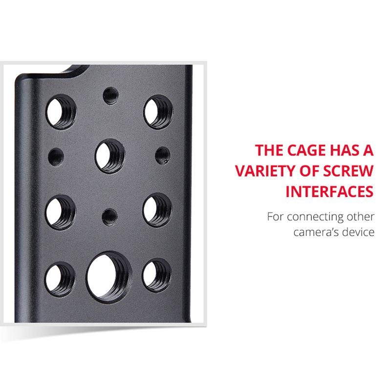 Video Camera Cage Stabilizer for Sony A7K / A72 / A73 / A7S2 / A7R3 / A7R2 / A7X | Black