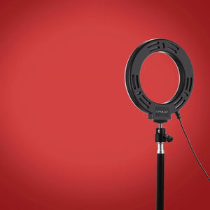 6.2" USB LED Ring Light with 10 Modes & Desktop Tripod Mount | Black