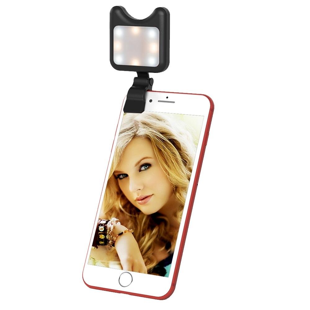 Universal Phone Camera Lens with Selfie LED Light for Smartphones