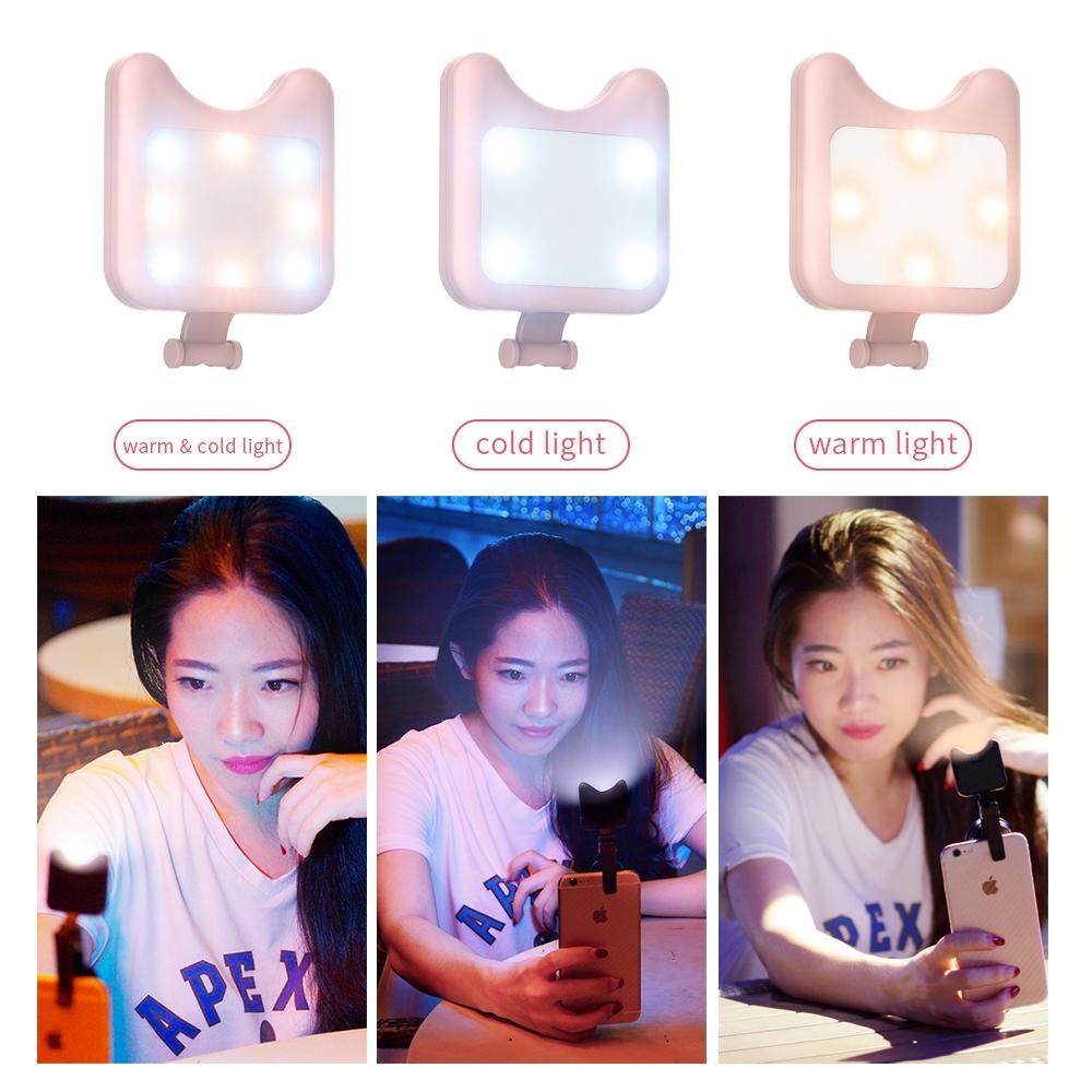 Universal Phone Camera Lens with Selfie LED Light for Smartphones