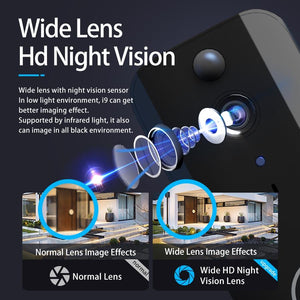 Wireless Doorbell Camera | Night Vision | Motion Detection | Black