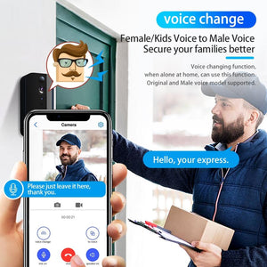 Wireless Doorbell Camera | Night Vision | Motion Detection | Black