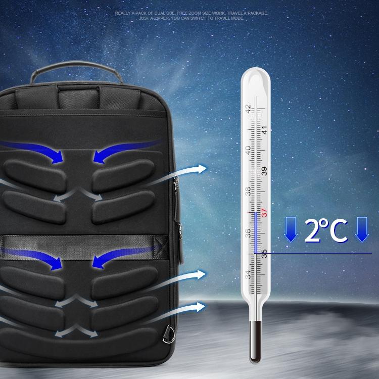 Large Capacity Business Laptop Backpack with USB Port | Breathable & Stylish | Black | 30x12x44cm