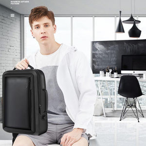 Large Capacity Business Laptop Backpack with USB Port | Breathable & Stylish | Black | 30x12x44cm