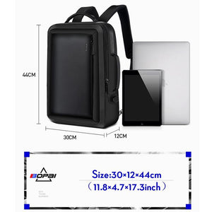 Large Capacity Business Laptop Backpack with USB Port | Breathable & Stylish | Black | 30x12x44cm