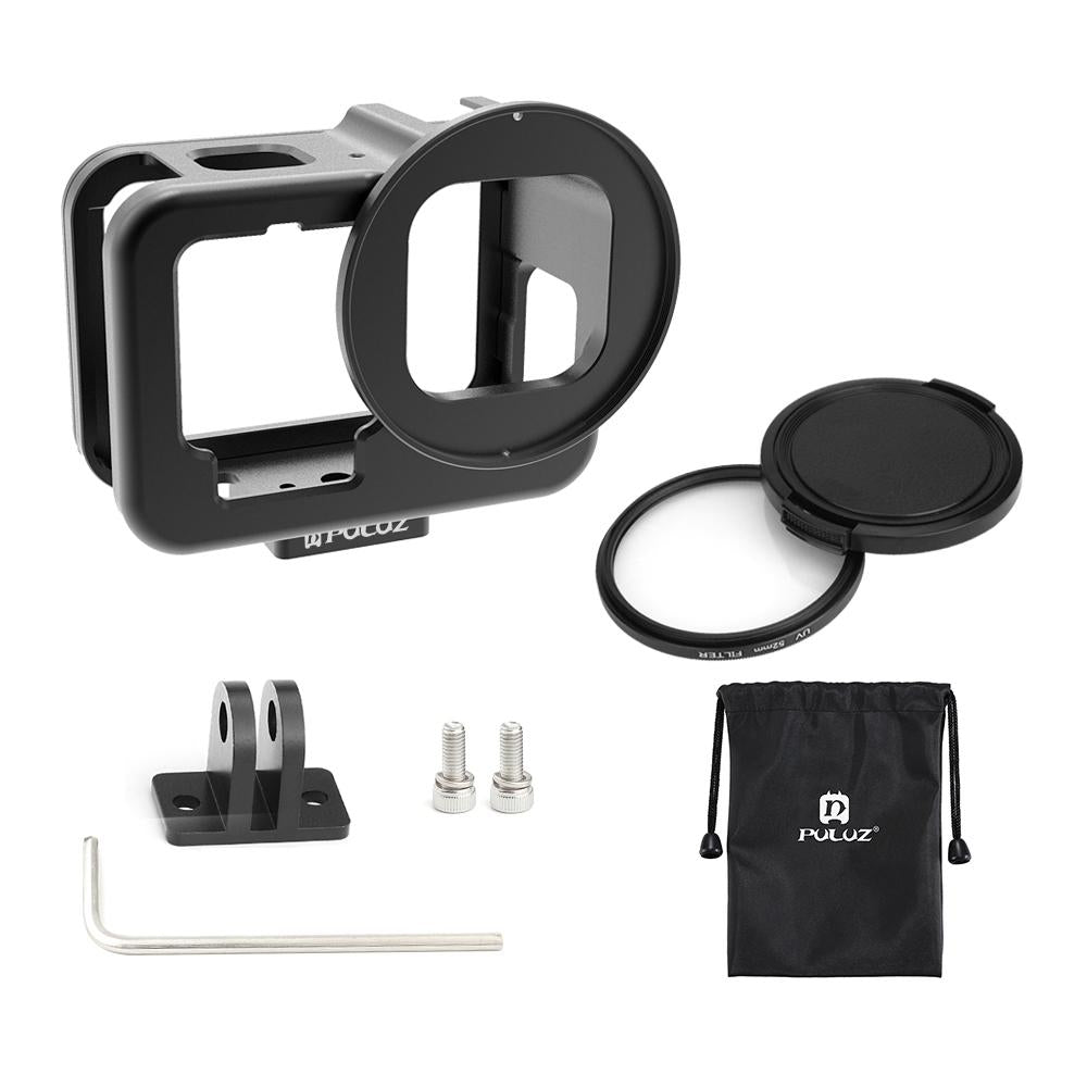Aluminum Protective Cage for GoPro Hero with UV Lens & Insurance Frame