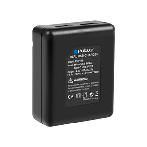 Dual USB Charger | For GoPro Hero 9 / 10 / 11 / 12 | Dual Batteries