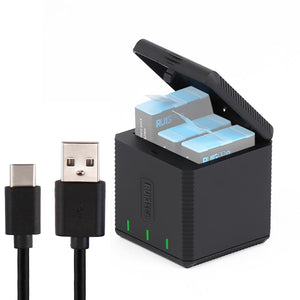 Triple USB Charger Box | GoPro Hero9 / 10 | Indicator Light | Cable