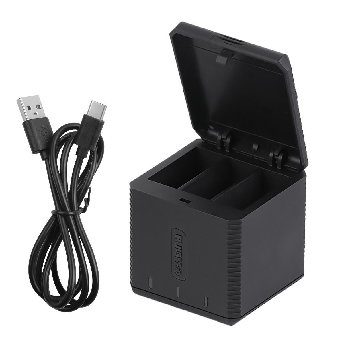 Triple USB Charger Box | GoPro Hero9 / 10 | Indicator Light | Cable
