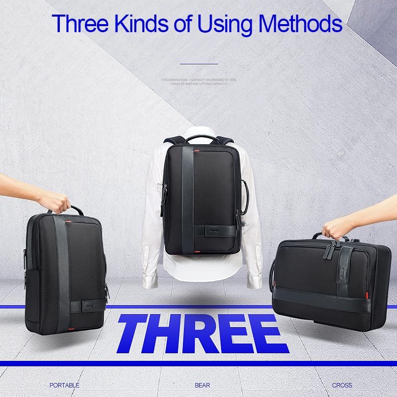 Business Laptop Backpack | Large Capacity | USB Port | Breathable Black | 29x16x44cm