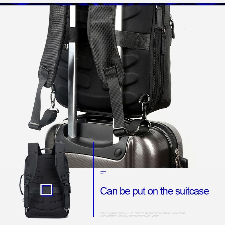 Business Laptop Backpack | Large Capacity | USB Port | Breathable Black | 29x16x44cm