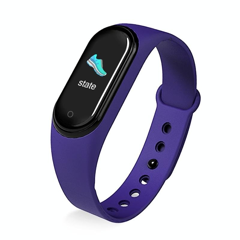 Waterproof Bluetooth Smart Watch | HR / BP Monitoring | Colour Screen | Purple